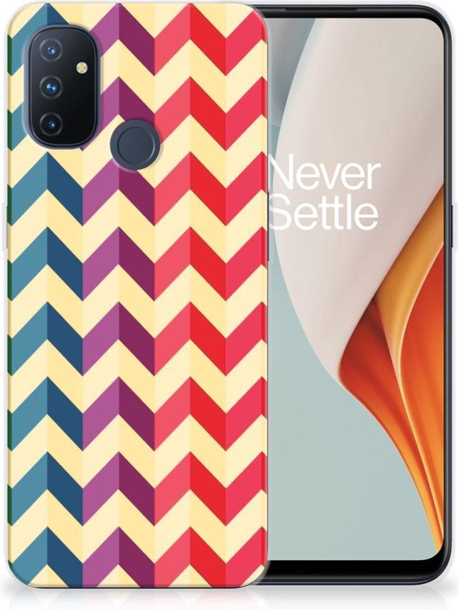 OnePlus Nord N100 TPU bumper Zigzag Multi Color