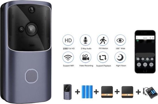 DrPhone® HawkX3 – Video Deurbel Cloud – Wireless Camera - Intercom - Wifi +  4G +... | bol.com