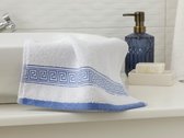 English Home - Handdoek, Set van 2, 30x45 Cm Wit & Blauw