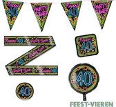 40 jaar verjaardag versiering pakket Neon