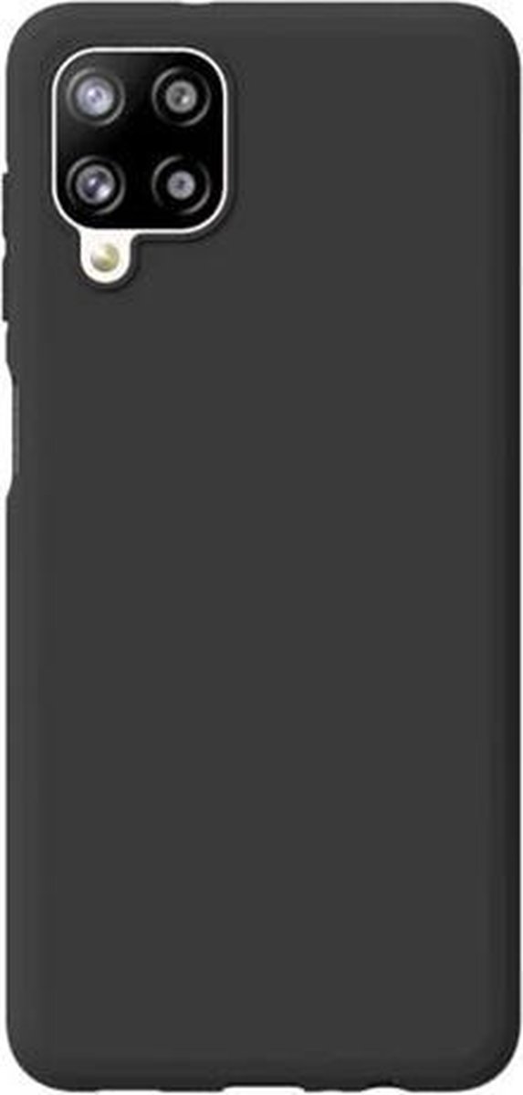 Samsung A12 Hoesje - Siliconen - Samsung A12 Hoesje Zwart Siliconen Case