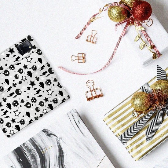 Etui Stand avec Porte-Cartes Samsung Galaxy A31 Phone Case Silver Punk