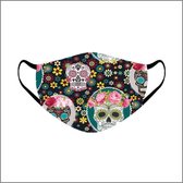 Wasbaar Mondkapje - Mondmasker - Flow-Skull - Oeko-tex