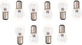 10  STUKS Lamp duplo 21/5w 12v, wit, BAY15d