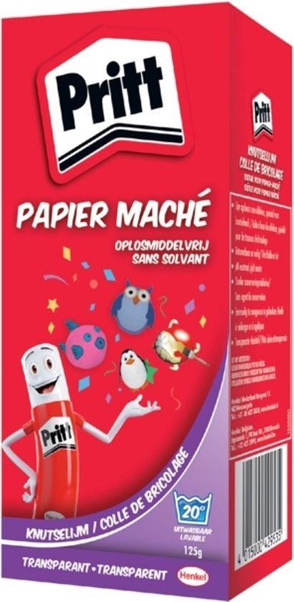 Afslachten haat ondergronds Pritt Papier Mache Pasta - Knutsellijm - pak van 125 gram - Kindvriendelijk  | bol.com