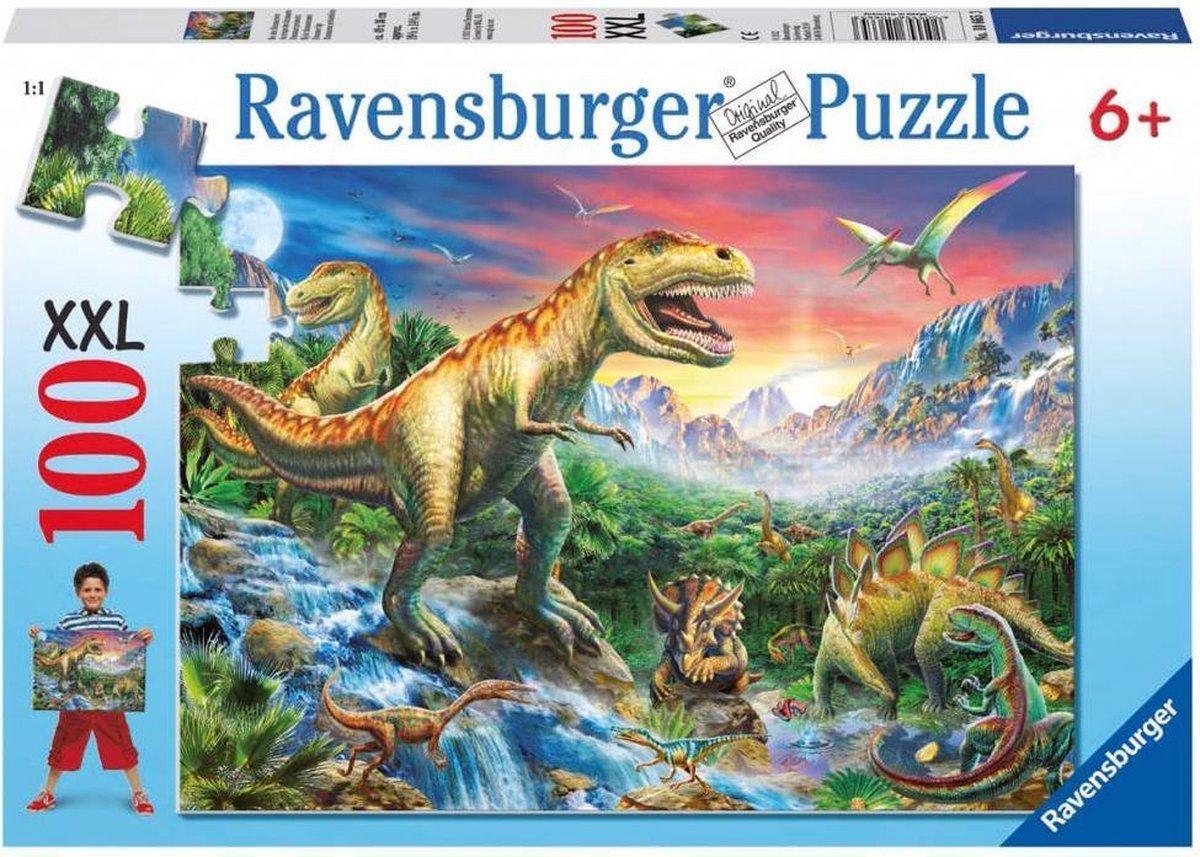 Ravensburger puzzel Bij de dinosaurussen - Legpuzzel - 100 stukjes — afbeelding 5