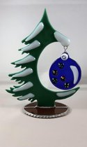 Jewels Delight Kerstboom Glas Groen Blauw Fusing Decoratie Kerstbal
