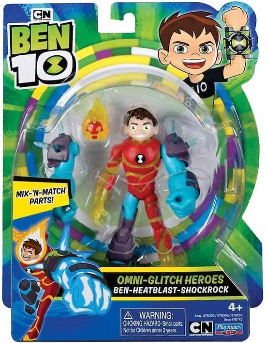 BEN 10 - Actie figuur - Heatblast Omni Glitch - Ben 10 Speelgoed | bol.com
