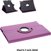 Apple iPad 9.7 (2017) en Apple iPad 9.7 (2018) Paars 360 graden draaibare hoes - Book Case Tablethoes- 8719273291603