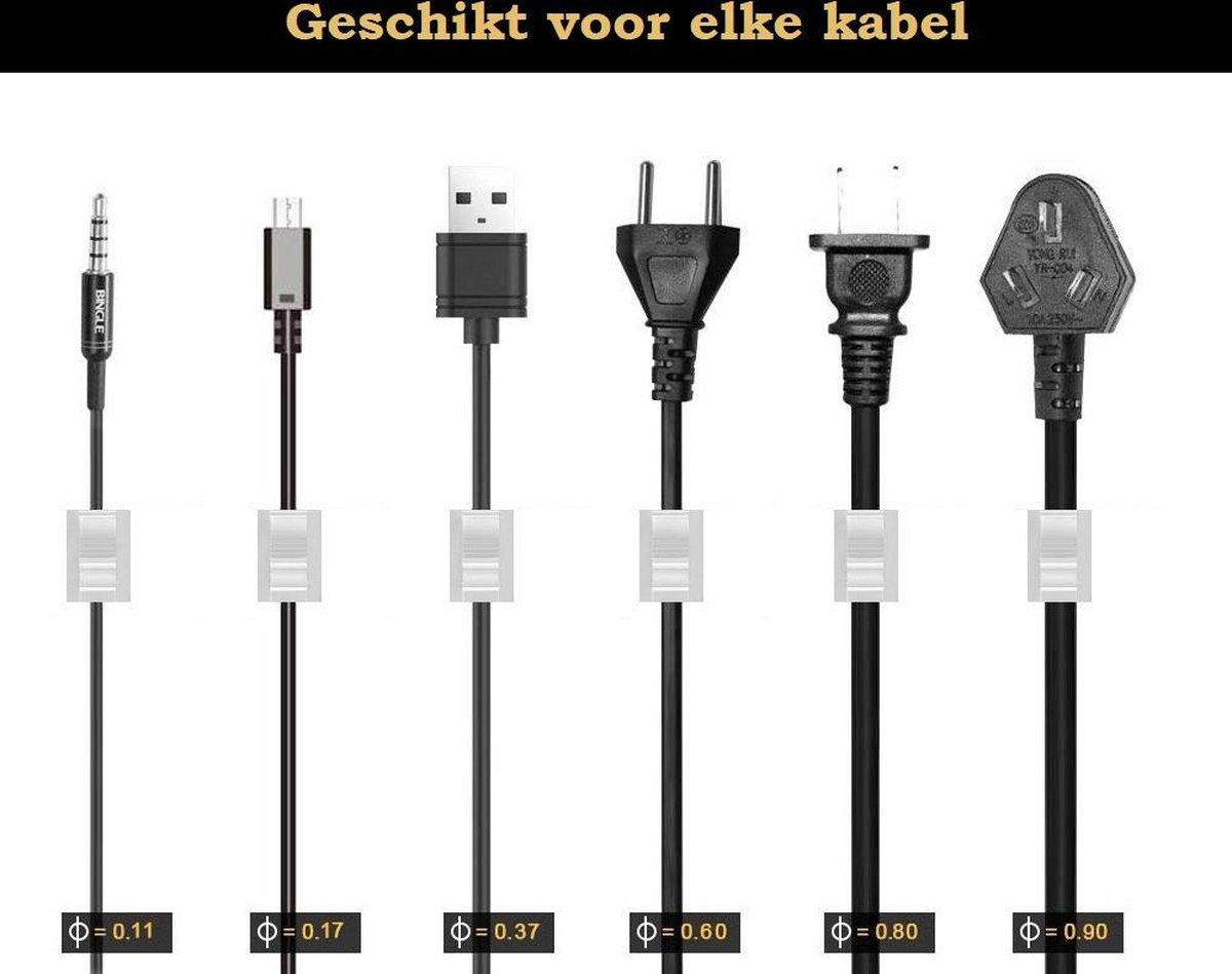 Kabelclips Logilink set van 10 stuks zelfklevend bij