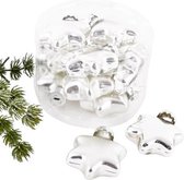 Kerstballen ster zilver10stuks 5cm
