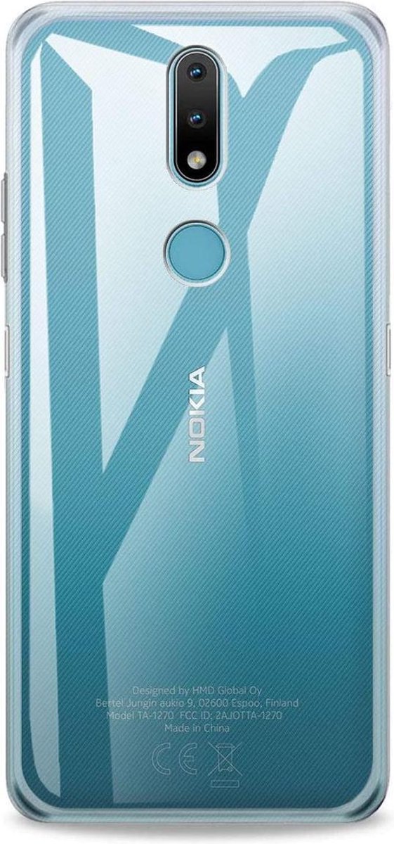 Casemania Hoesje Geschikt voor Nokia 2.4 Transparant - Siliconen Back Cover