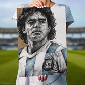 Poster - Diego Maradona - 70 X 50 Cm - Multicolor