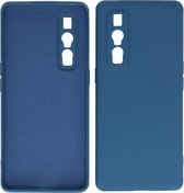 Bestcases 2.0mm Dikke Fashion Telefoonhoesje Backcover - Siliconen Hoesje - Oppo Find X2 Pro - Navy