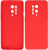 Bestcases 2.0mm Dikke Fashion Telefoonhoesje Backcover - Siliconen Hoesje - OnePlus 8 Pro - Rood