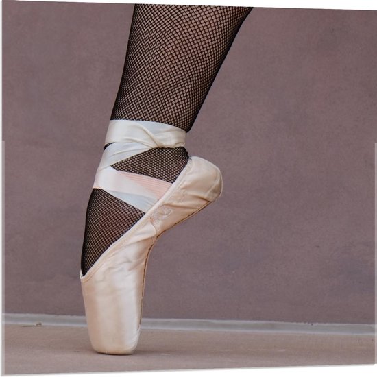 Acrylglas - Ballerina met Spitzen en Panty - 80x80cm Foto op Acrylglas (Met Ophangsysteem)