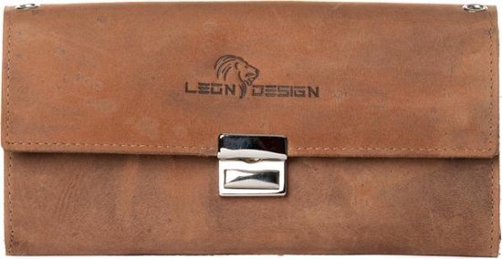 LeonDesign - 26-O1450-11 cuir marron chasseur - portefeuille restauration - cuir marron - portefeuille restauration - serveur juste - portefeuille serveur - portefeuille taxi - marchand fair - portefeuille marché