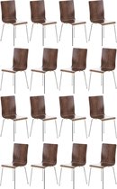 Stoelen - Stoelen eetkamerstoelen - Set van 16 - Design - Hout - Walnoot - 43x47x87 cm