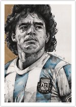 Poster - Maradona - 70 X 50 Cm - Multicolor