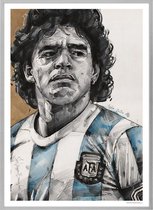 Poster - Maradona Painting - 71 X 51 Cm - Multicolor