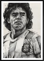 Poster - Diego Maradona - 71 X 51 Cm - Multicolor