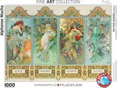 Puzzle Eurographics Four Seasons - Alphonse Mucha - 1000 pièces