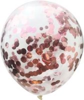confetti ballon roze/goud 5 stuks , kindercrea