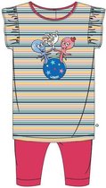 Woody pyjama baby meisjes - multicolor gestreept - octopus - 211-3-BAB-S/917 - maat 68