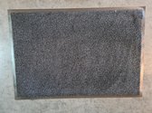 katoen droogloopmat / deurmat - 68 x 100 cm antraciet - wasbaar