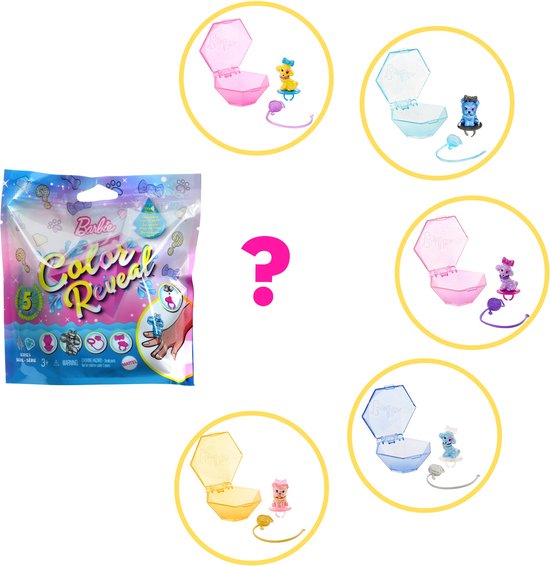 Barbie Color Reveal Pets Wave 1 Shimmer Serie van Barbie — afbeelding 3