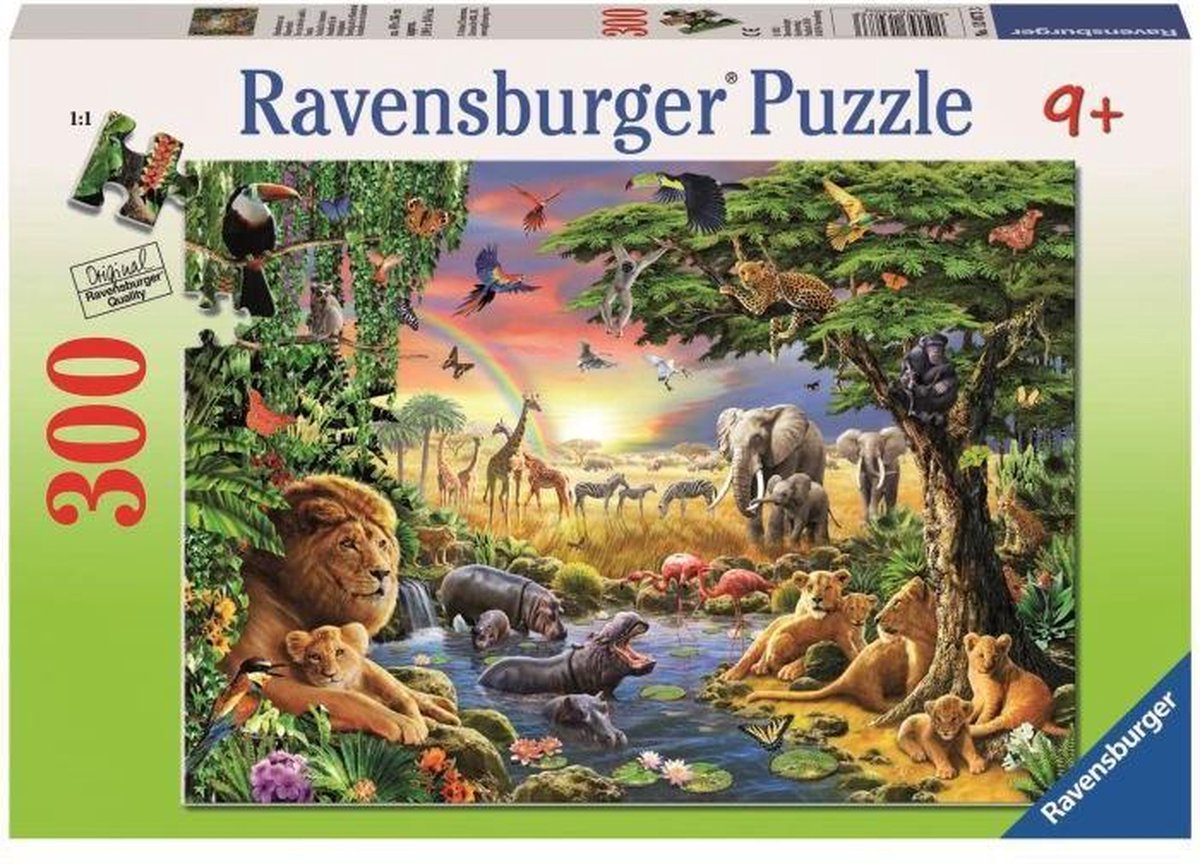 Ravensburger Puzzle 300 p XXL - Un coucher de soleil à l'oasis | bol.com