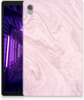 Cover Case Lenovo Tab M10 HD (2de generatie) Tablet Hoes Marble Pink met doorzichte zijkanten