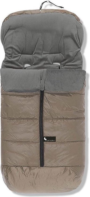 Baby-Joy Voetenzak KAI 90 cm viltvrij | lamswol / polyester thermovoetenzak buggy kinderwagen slee | Super-WASH & SUPER-THERM | 03 grijs