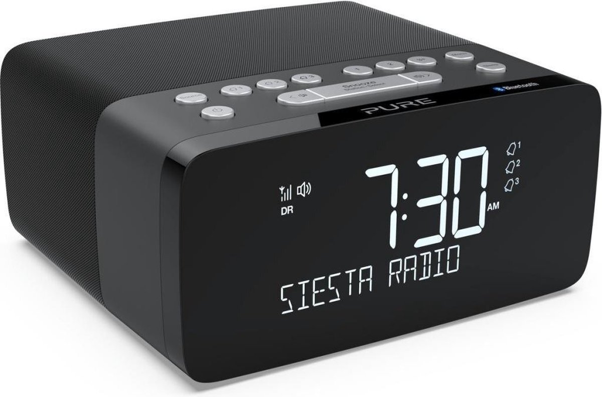 Pure Siesta Charge Wekkerradio - DAB+ Radio en Bluetooth - Zwart | bol.com