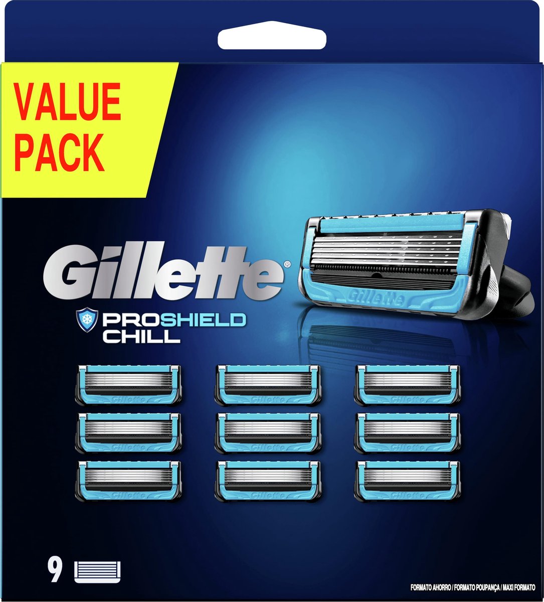 Gillette ProShield Chill Scheermesjes Voor Mannen - 9 Navulmesjes