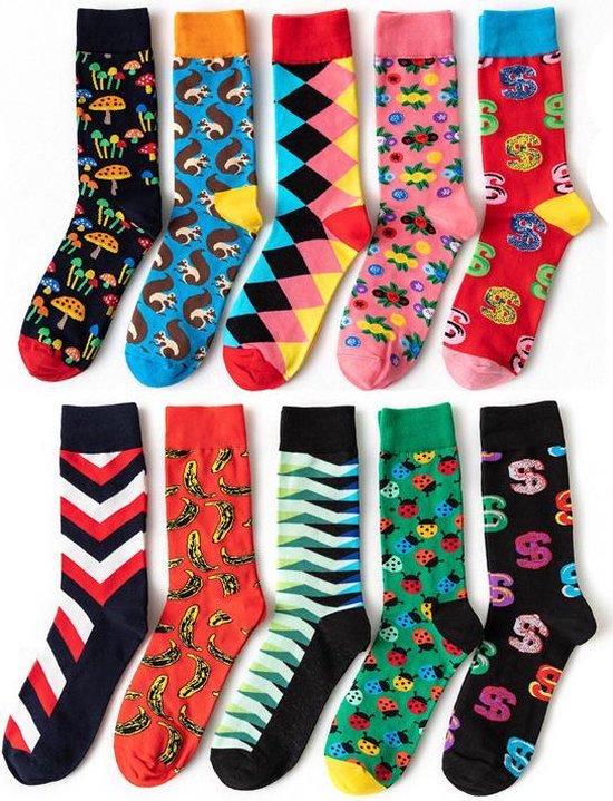 Ham Besmettelijke ziekte invoeren Vrolijke sokken - leuke sokken - set sokken – originele sokken – trendy  sokken - tik... | bol.com