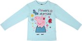 Peppa Pig  - longsleeve- kinder - Flowers all around - blauw - maat 92