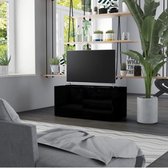 TV meubel - hoogglans zwart - industrieel - hout - kast - tvmeubel - modern - L&B Luxurys