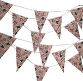 BINK Bedding Stoffen Slinger - Vlaggenlijn Pien model XL (7.5 mtr, 15 vlaggetjes) - slinger van stof - katoen - feest - decoratie - party - kinderkamer decoratie - vlaggenlijn van stof - handgemaakt & duurzaam