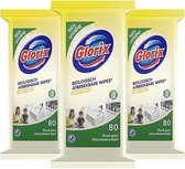 Glorix Doekjes Biologisch afbreekbaar Lemon Fresh 3x80 = 240 doekjes