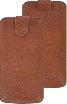 Motorola G 5G Hoesje - Insteek Cover Echt Leer Camel Bruin