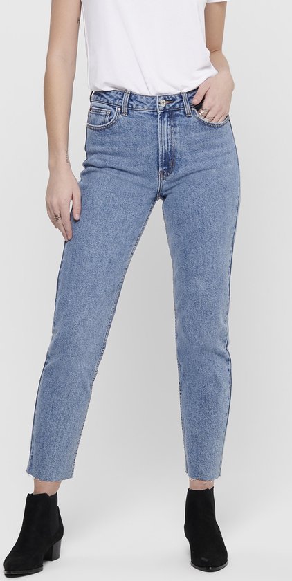 ONLY ONLEMILY LIFE HWST RAWCR AN MAE06 NOOS Dames Jeans Straight fit - Maat  W30 X L 32 | bol.com