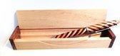 NOBLESSE houten balpen met elegante houten pennendoos van beuken en palissander hout.