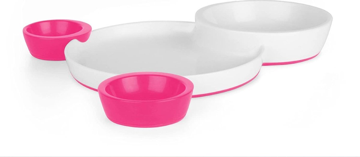 Boon Groovy Eetbord Roze/Wit