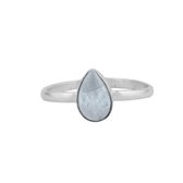 Dhara | Ring 925 zilver met edelsteen maansteen | Maat 17