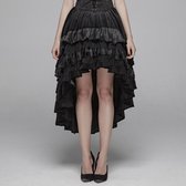 Punk Rave High low rok -M/L- Maelyss Zwart