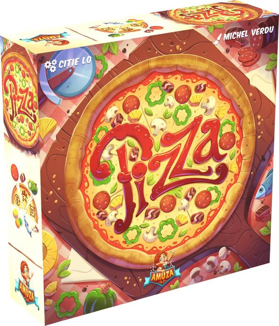 Thumbnail van een extra afbeelding van het spel Amuza - Pizza - Bordspel - NL/FR - 2 tot 4 spelers - 30 minuten