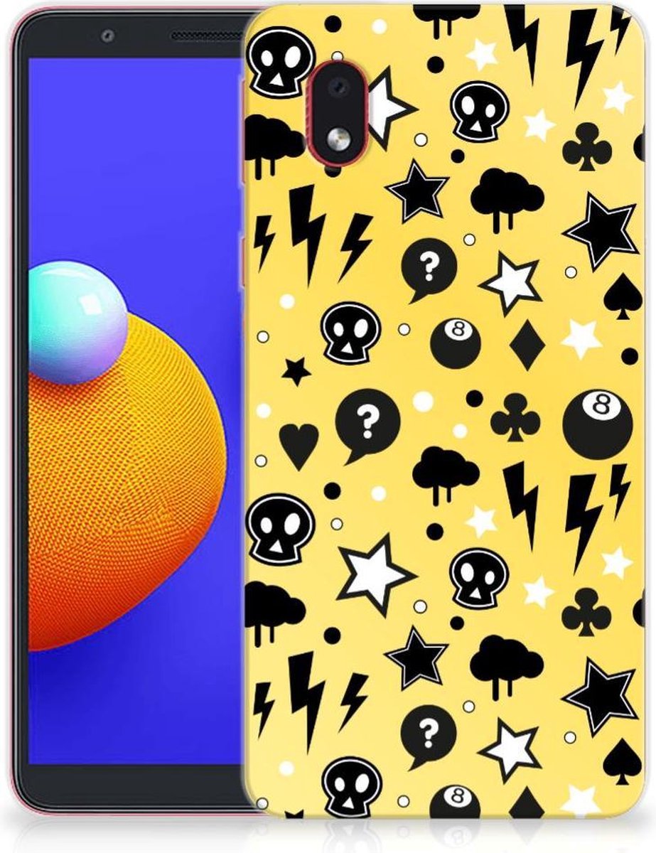 Silicone Back Case Samsung Galaxy A01 Core Punk Geel