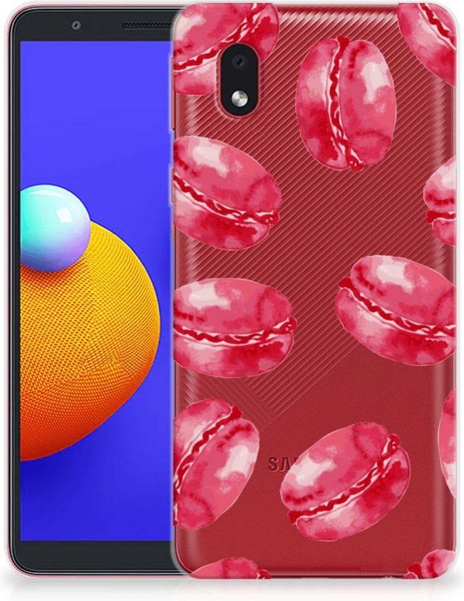 Samsung Galaxy A01 Core Siliconen Case Pink Macarons