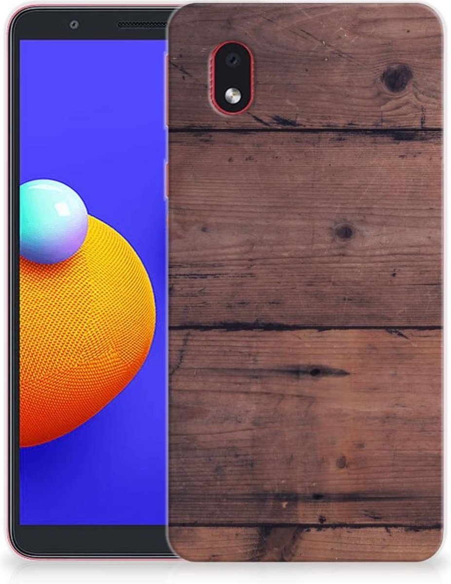 Samsung Galaxy A01 Core Bumper Hoesje Old Wood